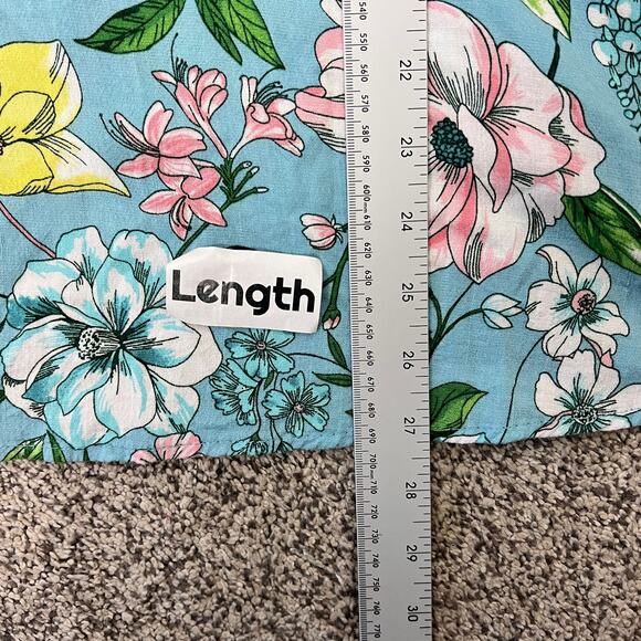 TORRID Women's 3X (3) Blue Floral Boho Rayon Slub Flutter Short Sleeve Blouse - Picture 11 of 12